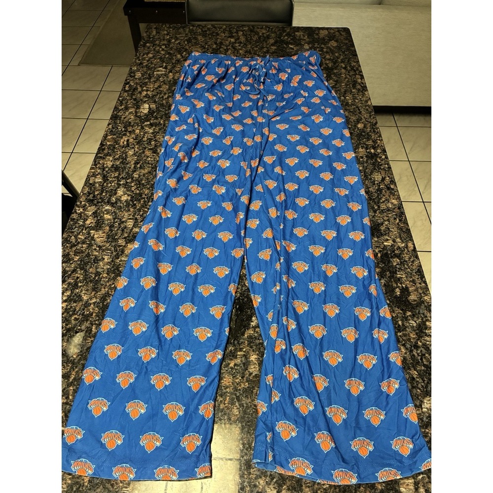 Men's New York Knicks Concepts Sport Blue Gauge Allover Print Pants Large